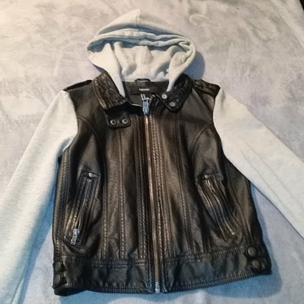 Forever 21 Leather Jacket Zip Up
